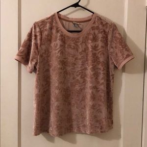 Printed velvet top